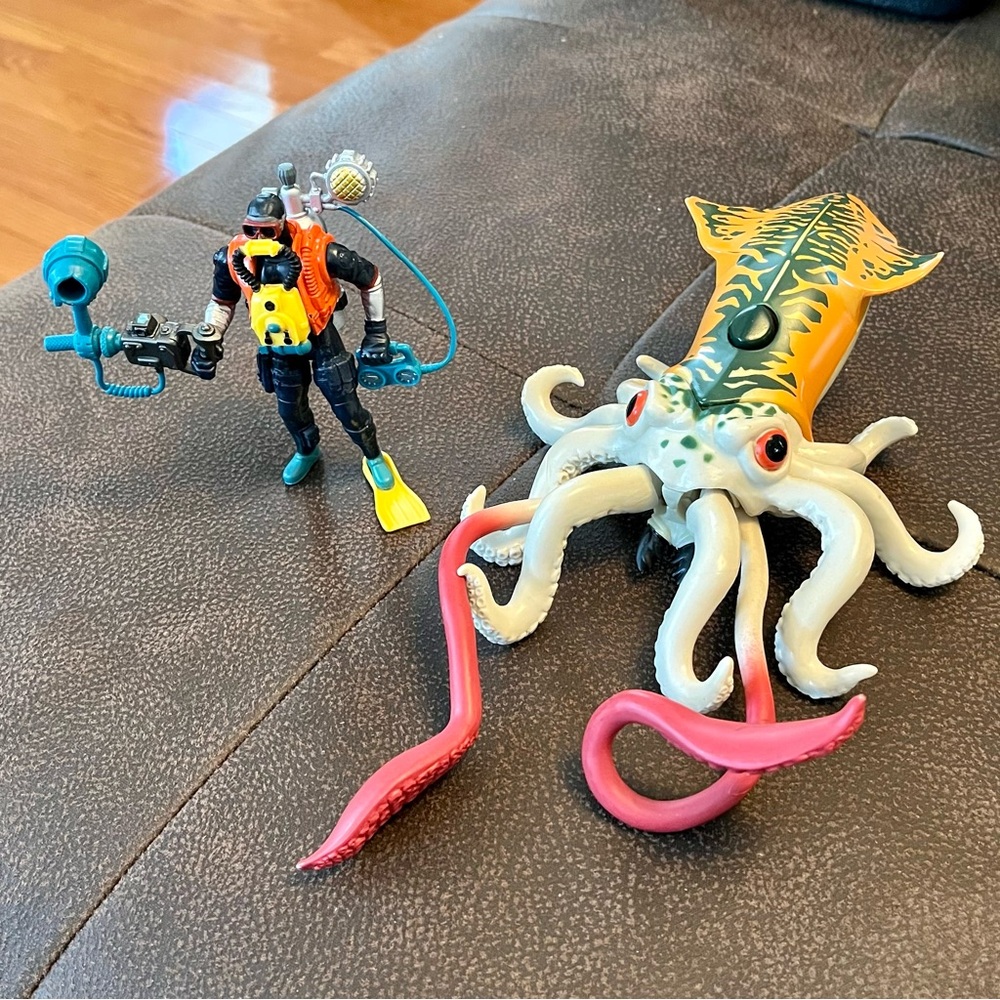 Chap Mei Animal Planet Diver & Rare Giant Squid Kraken Sea Creature